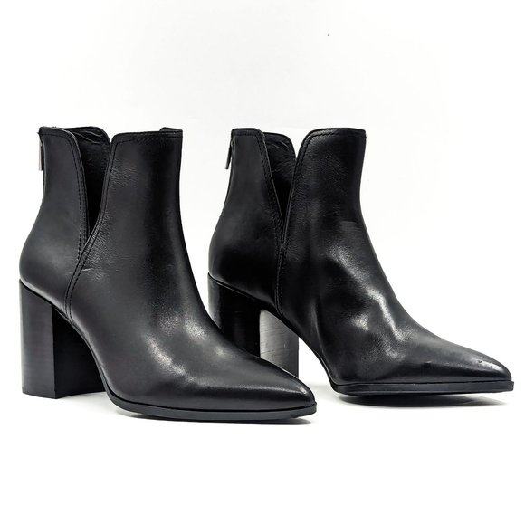 Steve Madden Women Darci Black Leather Western Pointy Boots size 9.5 - Picture 1 of 11